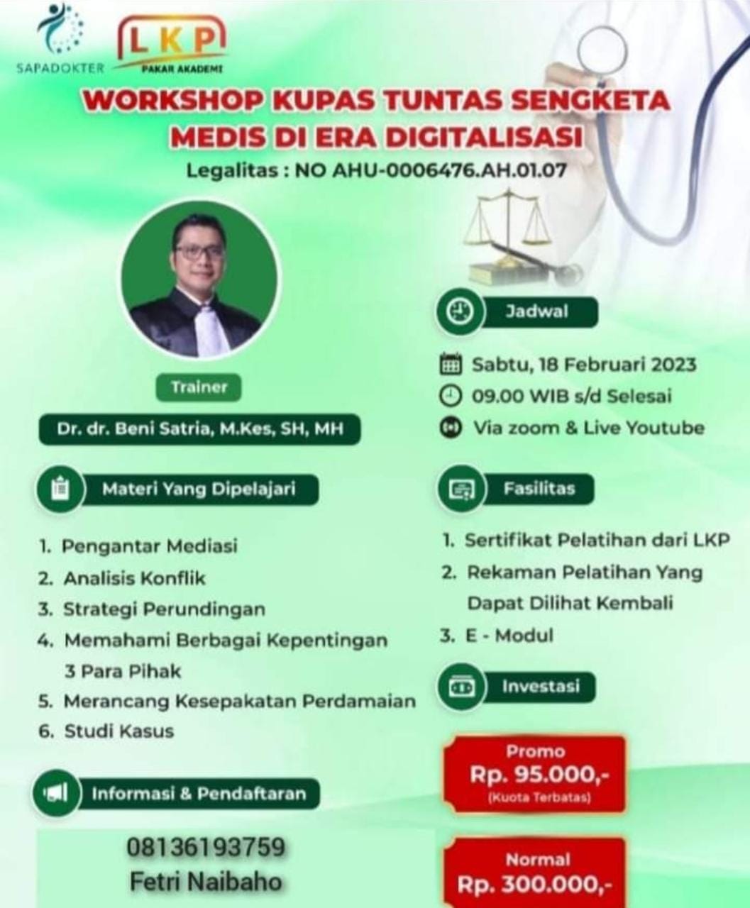 SERTIFIKAT WORSKHOP SENGKETA MEDIS 18 FEBRUARI 2023