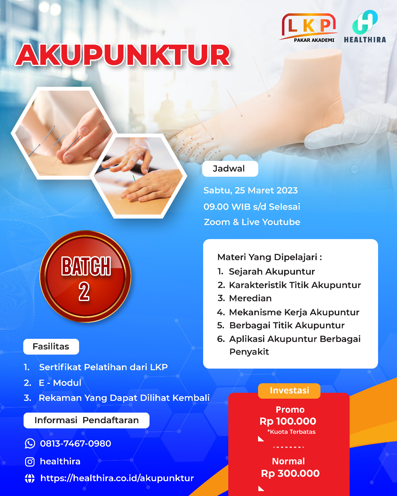 SERTIFIKAT WORKSHOP AKUPUNKTUR BATCH 2 ( 25 MARET 2023 )