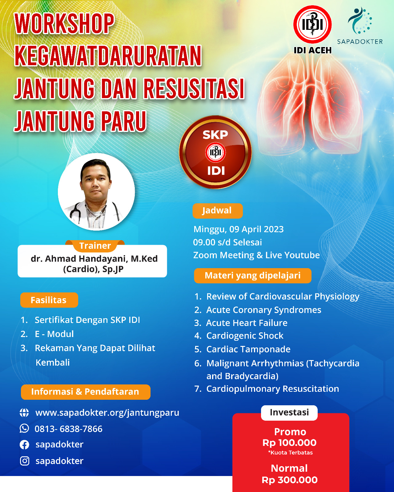 SERTIFIKAT WORKSHOP KEGAWATDARURATAN JANTUNG & RESUSITASI JANTUNG PARU