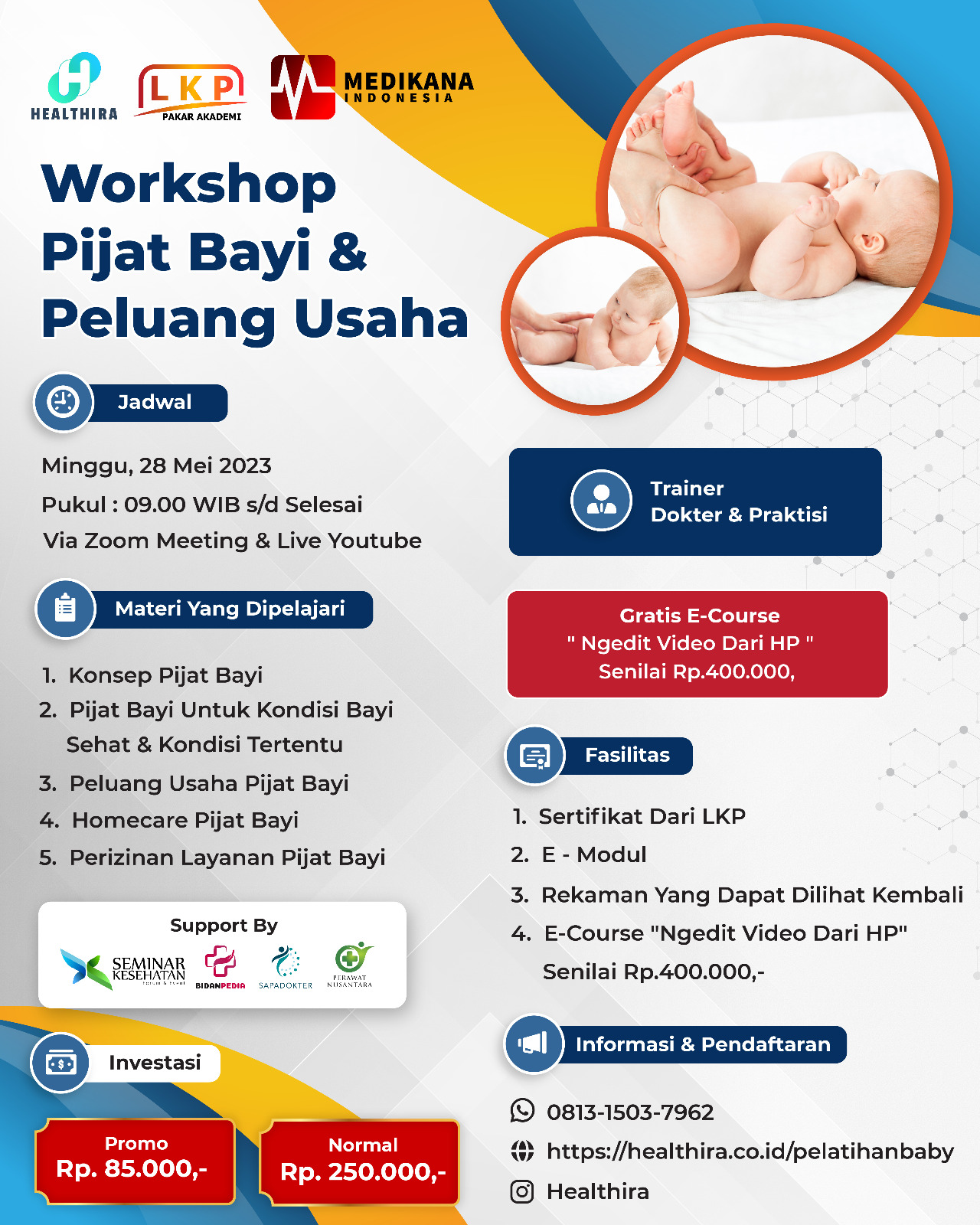 SERTIFIKAT WORKSHOP PIJAT BAYI & PELUANG USAHA (28 MEI 2023)