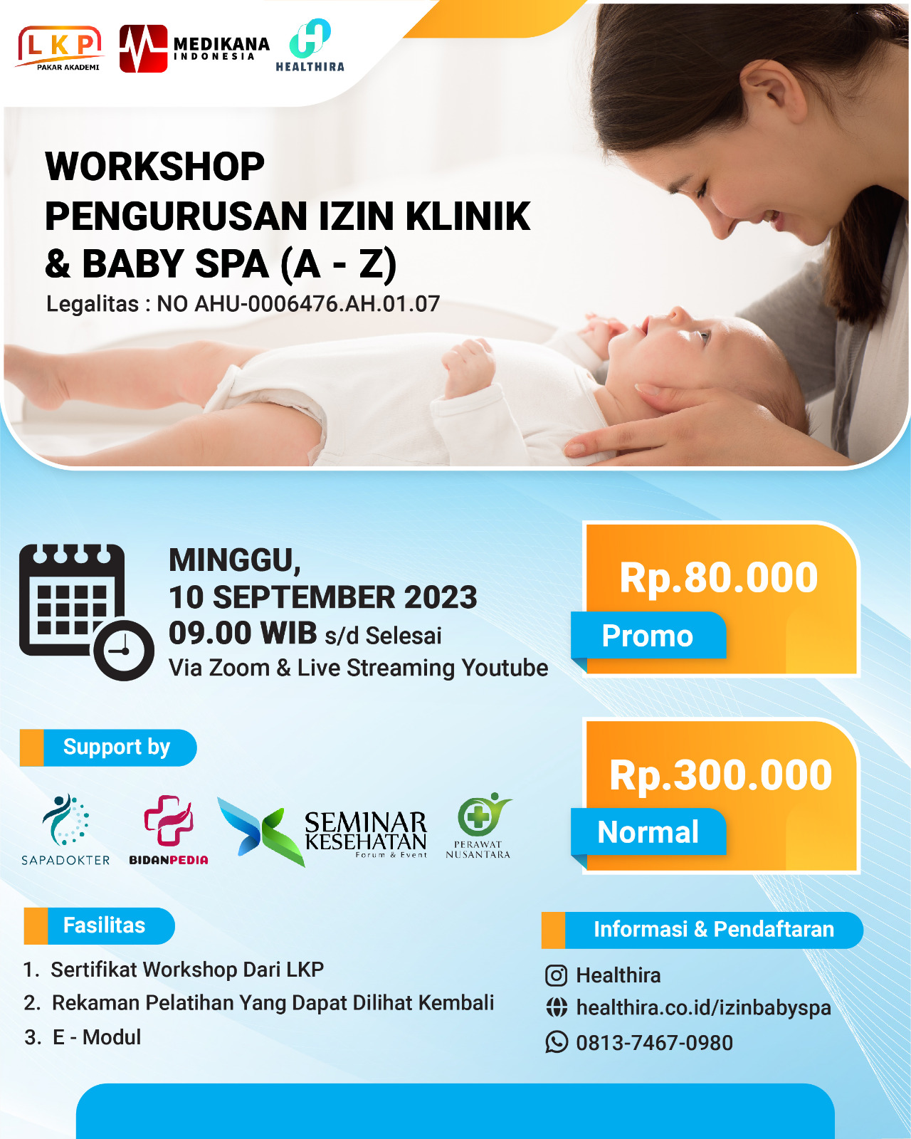 SERTIFIKAT WORKSHOP PENGURUSAN IZIN KLINIK & BABY SPA ( A-Z)