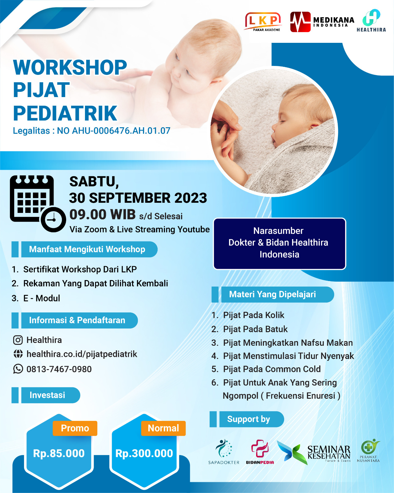 SERTIFIKAT WORKSHOP PIJAT PEDIATRIK