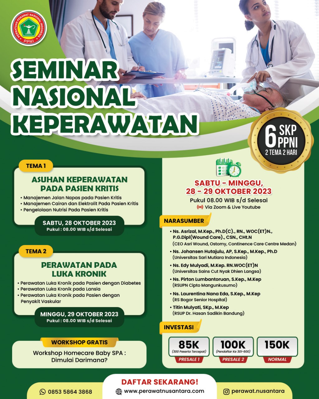 SERTIFIKAT SEMINAR NASIONAL KEPERAWATAN 28-29 OKTOBER 2023