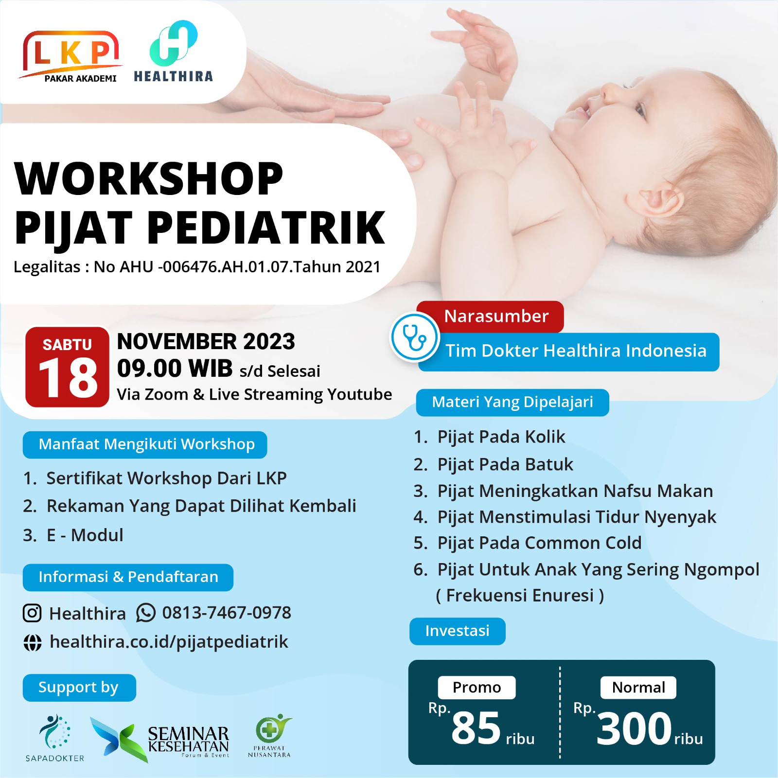 SERTIFIKAT WORKSHOP PIJAT PEDIATRIK 