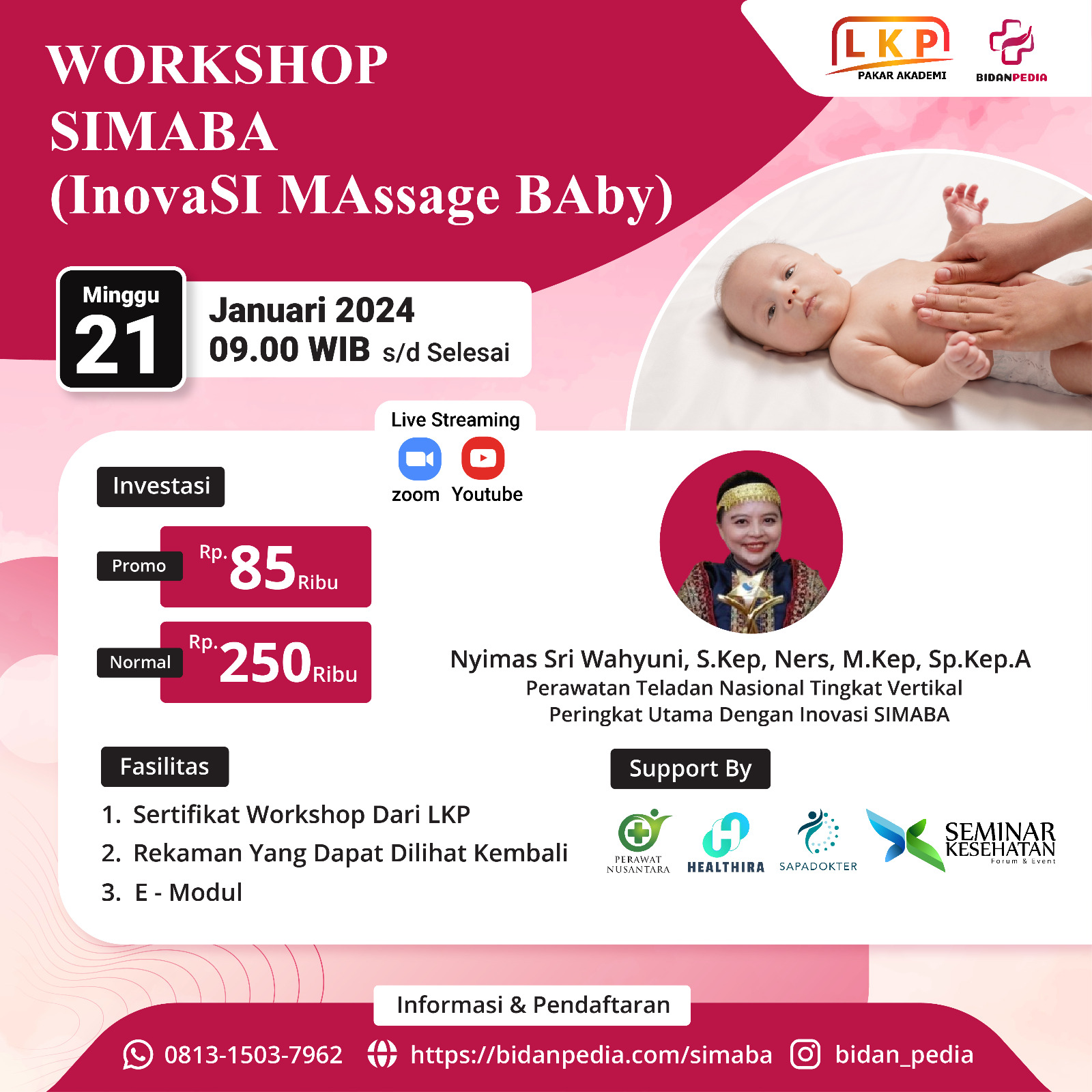 SERTIFIKAT WORKSHOP SIMABA (InovaSI BAby MAssage) 21 JANUARI 2024